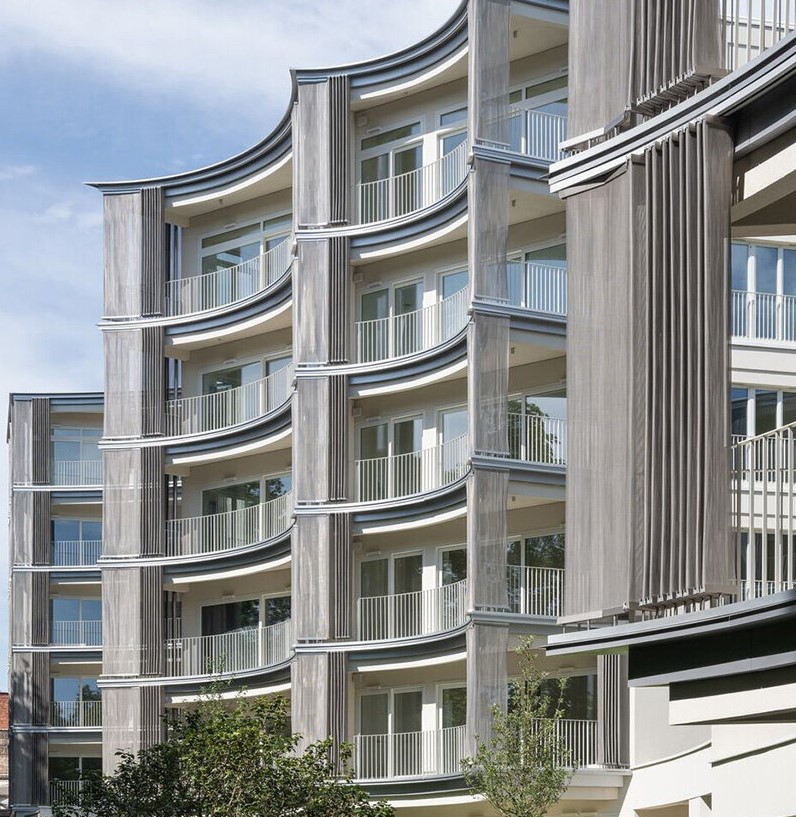 scalloped facade shapes polands perfumiarnia apartments by jems architekci - 17035